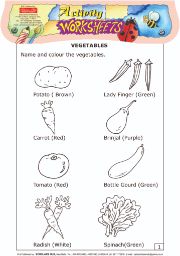 Scholars Hub Worksheets Vegetables